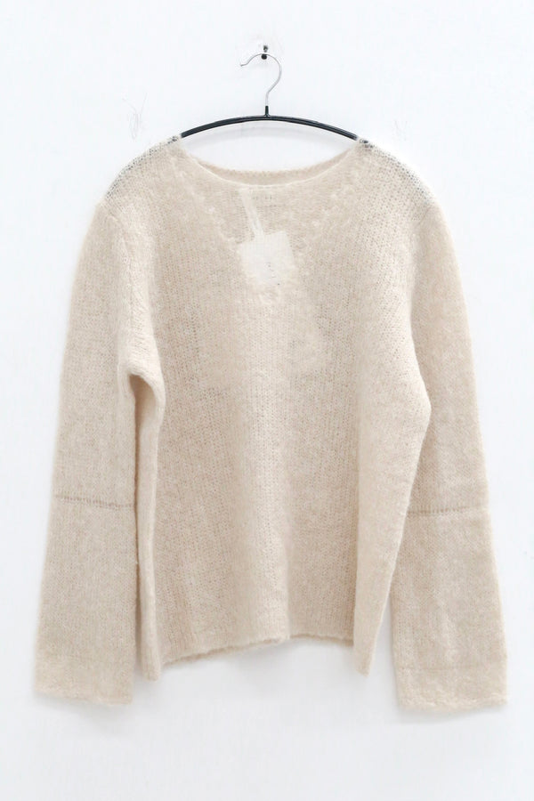 SWAYING 25 Autumn and Winter Double-faced Alpaca Pullover SW-SW25AW1T10C1S2-YM Oatmeal